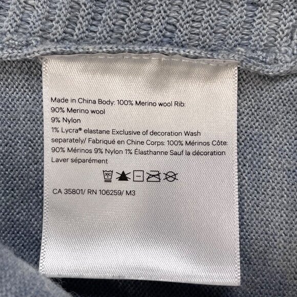 Lululemon Sit In Lotus Merino Wool Cardigan Sweater Heather Starlight Blue - Picture 9 of 14